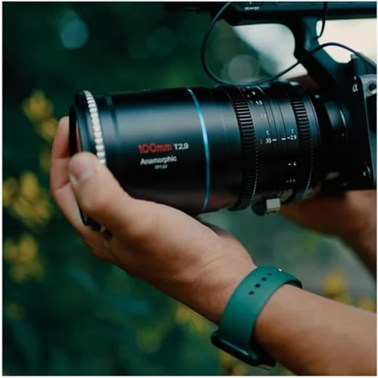 SIRUI 100mm T2.9 1.6X Full-Frame Anamorphic Cinema Lens, E Mount - Ultra breiter Sichtwinkel, ovales Bokeh, Blende T2.9-T16 – Bild 2