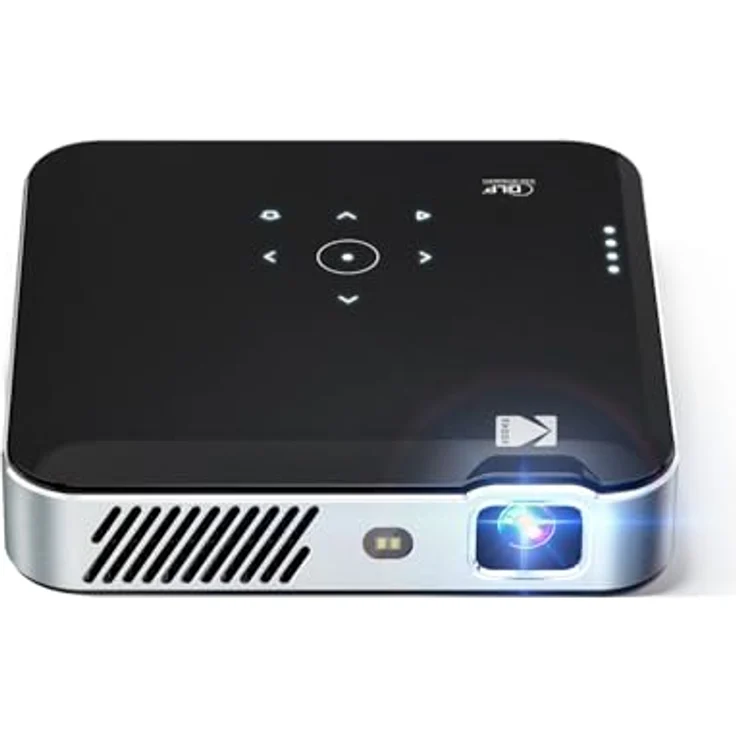Kodak Luma 500 Mini Beamer, 1080p Full HD, tragbarer Outdoor Beamer mit WLAN, Bluetooth, HDMI & USB, Google TV 11.0, schwarz – Bild 1