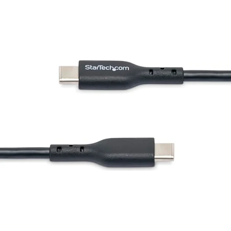 StarTech.com 1m USB-C Ladekabel, 60W 3A Power Delivery, TPE Mantel, Datenübertragung bis 480 Mbit/s, Schwarz – Bild 3