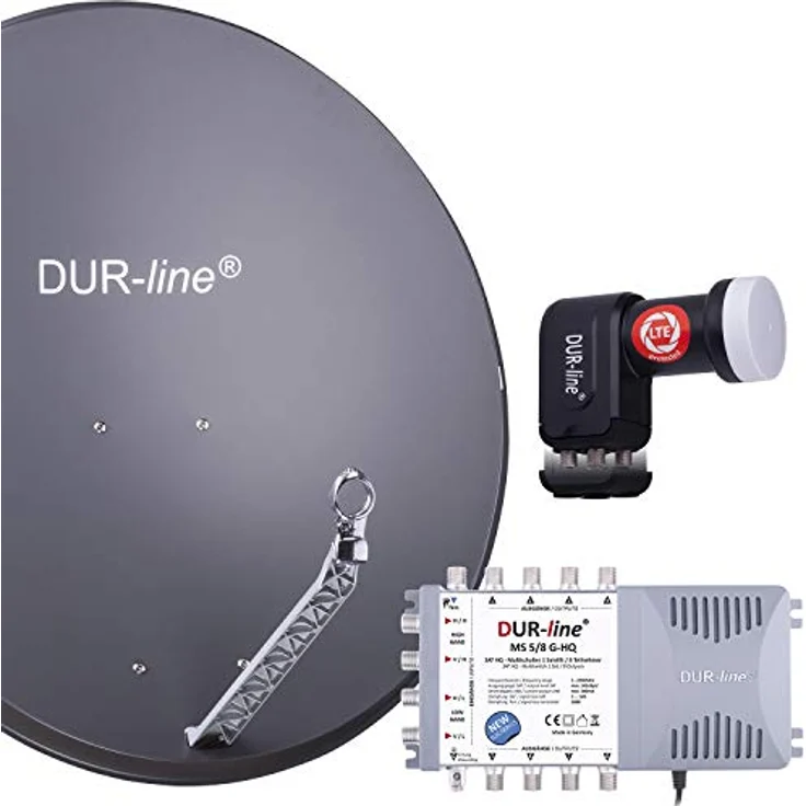 DUR-line Select 85/90cm Komplettanlage anthrazit 1xSAT/8TN – Bild 2