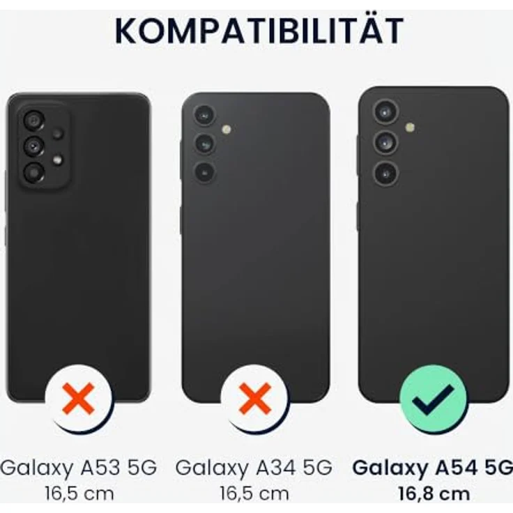 kwmobile Handyhülle für Samsung Galaxy A54 5G - flexibles TPU Silikon Case in Baltik Blau, reißfest und rutschfest mit präzisen Ausschnitten für Kamera und Anschlüsse – Bild 2