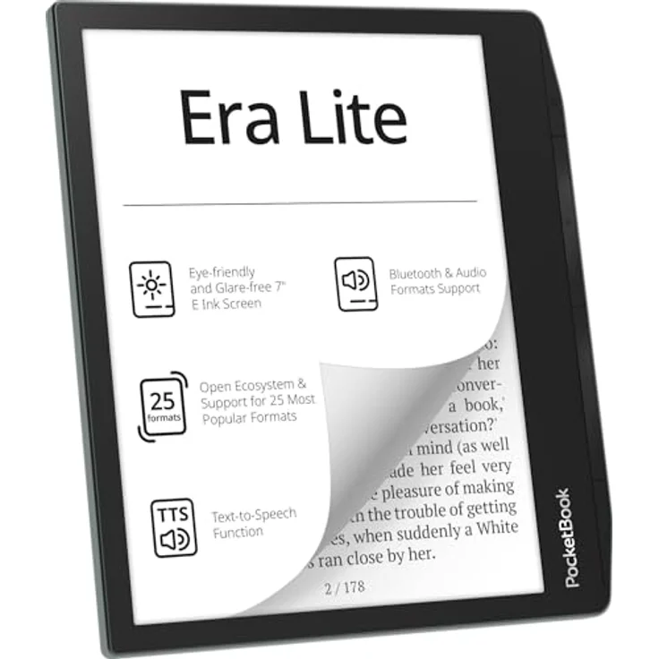 PocketBook Era Lite, 7-Zoll E-Book-Reader mit 16 GB Speicher, Stone Green – Bild 2