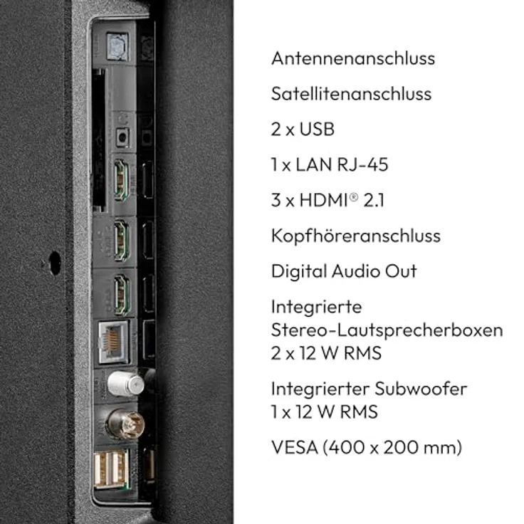MEDION MD 865400, 65 Zoll 4K Smart TV mit Dolby Vision HDR, Dolby Atmos, Google TV, schwarz – Bild 5