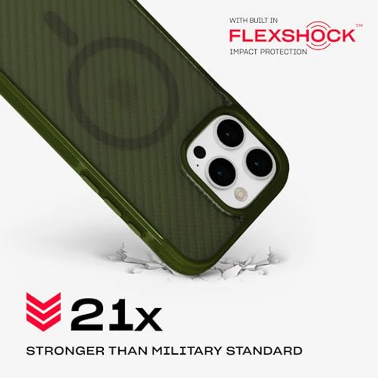 tech21 EvoArmor für iPhone 16 Pro Max - Aufprallschutz Hülle 21x Militärstandard getestet in Grün – Bild 3