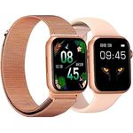 DCU TECNOLOGIC – Smartwatch Color Full 2, rosa und roségoldenes Metall – 1,91 Zoll IPS-Touchscreen – IP67 wasserdicht – 128 Sportmodi