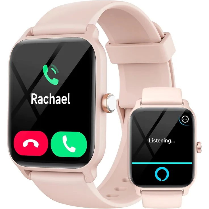 Gydom Smartwatch 1.8 AMOLED, Fitness Uhr mit Alexa, Bluetooth Anrufen, 120 Sportmodi, Schlafmonitor, SpO2, Stressmessung, Android/iOS