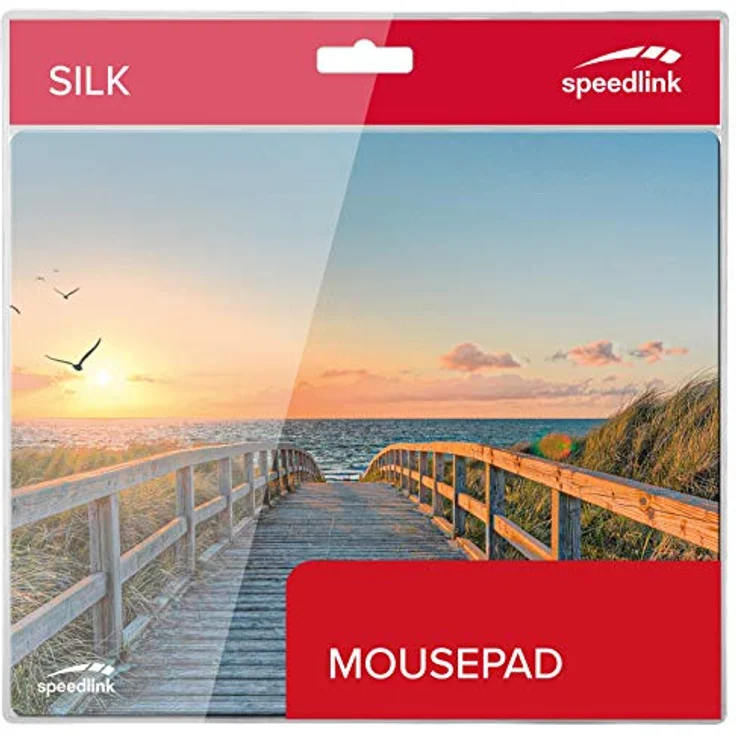 Speedlink SILK Mousepad - Mauspad mit weicher Textiloberfläche und antistatischer Wirkung, Maße: 23 x 19 x 0,2 cm, Strand – Bild 2