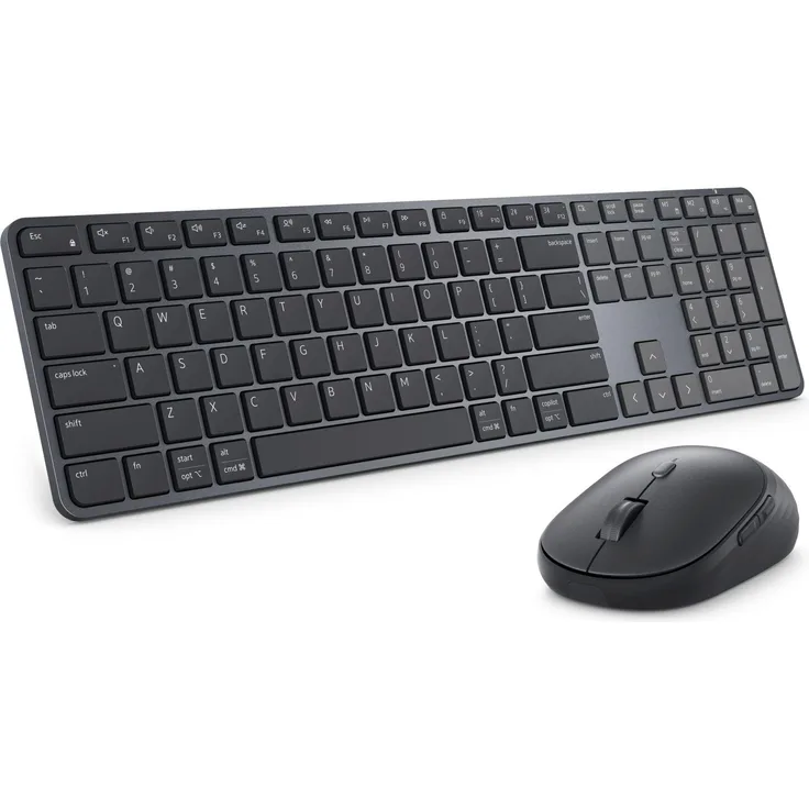 Dell Pro 7 KM726, Slim Tastatur-und-Maus-Set mit geräuschlosem Tippen und langer Akkulaufzeit