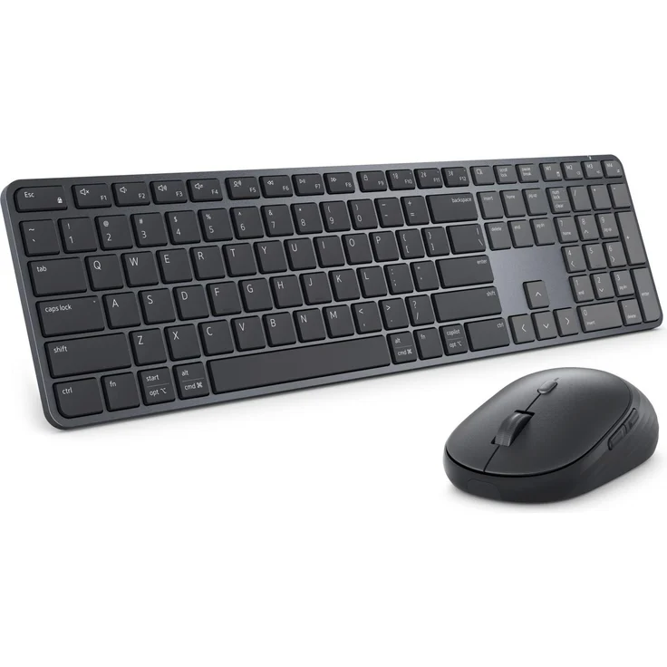 Dell Pro 7 KM726, Kabelloses Tastatur- und Maus-Set mit Slim Design, QWERTZ-Layout und branchenführender Akkulaufzeit