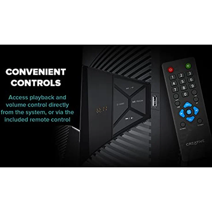 Creative SBS E2500 Leistungsfähiges 2.1-Bluetooth-Lautsprechersystem mit Subwoofer für Computer und Fernseher, Schwarz – Bild 5