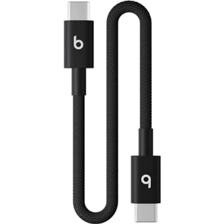 Beats USB-C auf USB-C Kabel, 20 cm, Schnelles Laden, Langlebiges und Verwicklungsfreies Design, Power-Schwarz – Bild 1