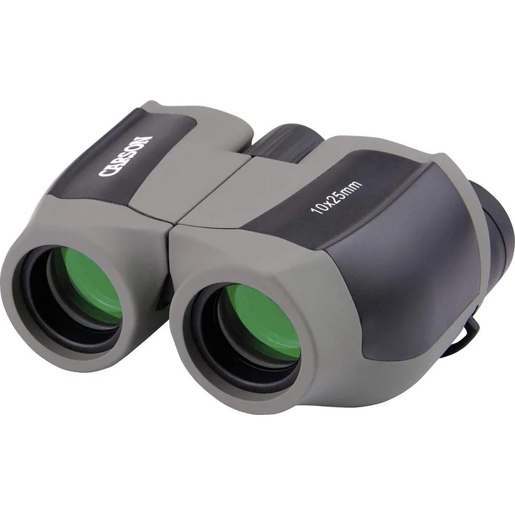 Carson Optical JD-025 Scout Plus, Kompakt-Fernglas 10x25mm mit zentralem Fokussierrad und Dioptrieneinstellung