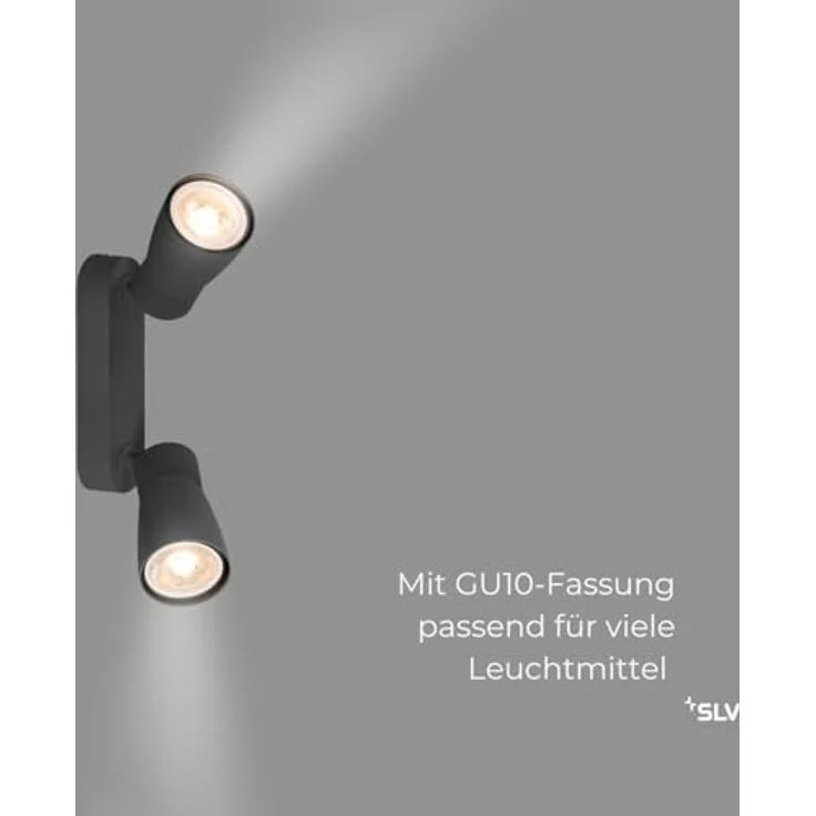 SLV PURI 2.0 DOME, Deckenleuchte, Wandleuchte, Schwarz - Flexibel dreh- und schwenkbar, reduzierter industrieller Look, für individuelle Lichtakzente geeignet – Bild 3