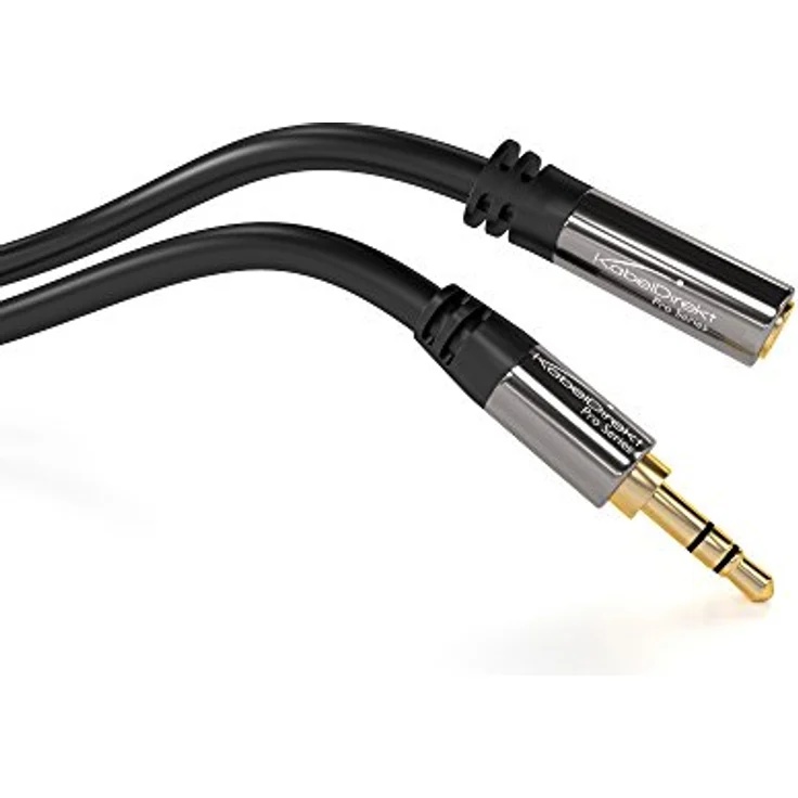 KabelDirekt - Klinken- Verlängerungskabel - 10m - (für Aux Eingänge, 3.5mm Stecker - 3.5mm Buchse) - PRO Series – Bild 4