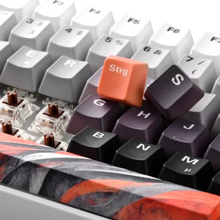 Sharkoon SKILLER SGK50 S3 Design Bundle D6, Mauspads & Deskmats mit abgenähten Rändern und deutschen Tastenkappen – Bild 4