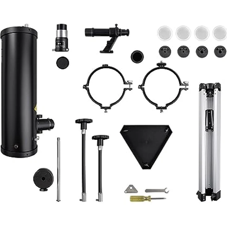 Dörr Delta 1000, Reflektor-Teleskop mit 1000 mm Brennweite und 500-facher Vergrößerung, komplett ausgestattet mit Stativ und Zubehör – Bild 4