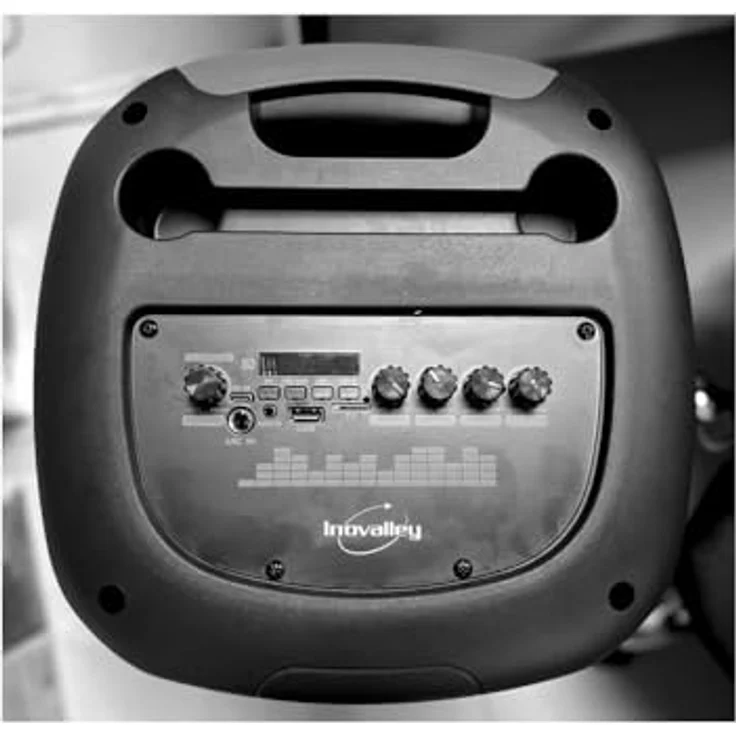 Inovalley KA123-XXL Tragbarer Bluetooth Lautsprecher, 900 W, Akku-Betrieb, wasserfest, Schwarz – Bild 3