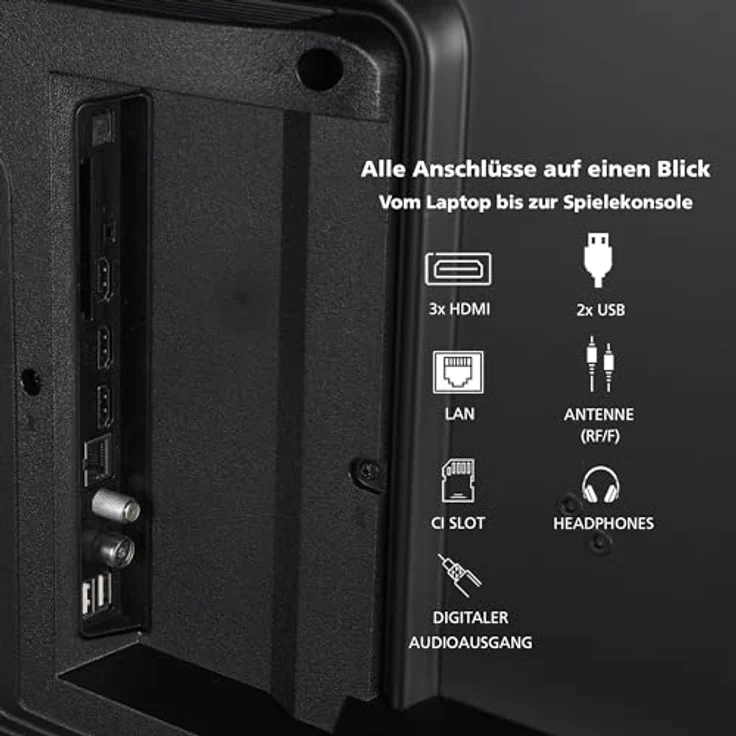 Toshiba 65 Zoll VIDAA TV Fernseher (4K UHD Smart TV, HDR Dolby Vision, Triple-Tuner, Bluetooth, Dolby Audio) 65UV3463DAW [2024] – Bild 3