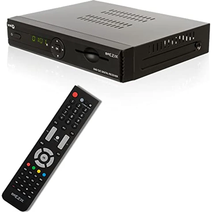 WWIO BrE2ze T2-C Hybrid Digital Receiver HD-TV, DVB-T2, DVB-C, Enigma2, PVR-Ready, LAN, HDMI-Kabel – Bild 2