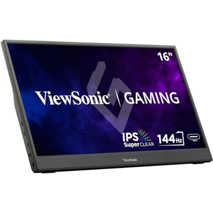 ViewSonic VX1654 40,6 cm (16 Zoll) tragbarer Gaming-Monitor (1920 x 1080), 144 Hz, 6,5 ms, SuperClear® IPS, Mini-HDMI, 2 USB Typ C, Lautsprecher – Bild 1