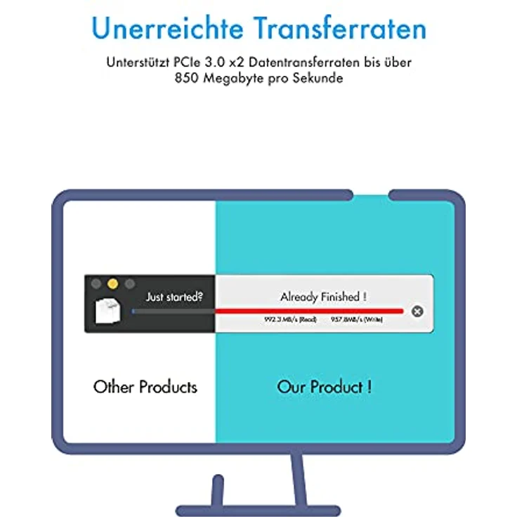ICY BOX M.2 NVMe SSD Gehäuse, USB-C 3.1 Anschluss (Gen2, 10 Gbit-s), PCIe M-Key, Aluminium, schwarz – Bild 3