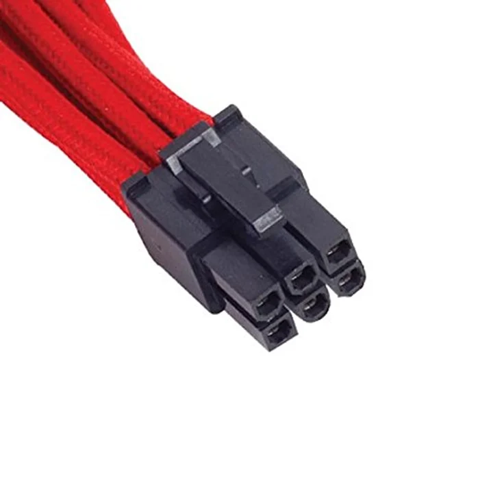 SilverStone SST-PP07-IDE6R - Netzteil-Verlängerungskable 25cm 6pin auf PCI-E 6pin, rot - Preisvergleich – Bild 4