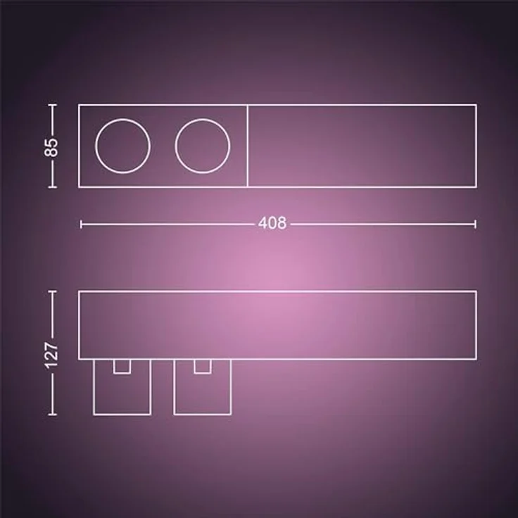 Philips Hue White & Col. Amb. LED 2-er Spotleuchte Centris, weiß, dimmbar, 16 Mio. Farben, steuerbar via App, kompatibel mit Amazon Alexa (Echo, Echo Dot) – Bild 2