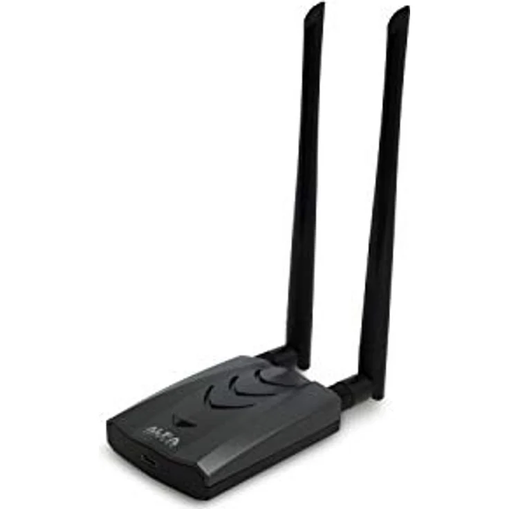 ALFA Network AWUS036ACH-C, AC1200 Dual Band USB-C WLAN-Adapter mit 2x5dBi Antennen, 802.11ac Standard – Bild 1