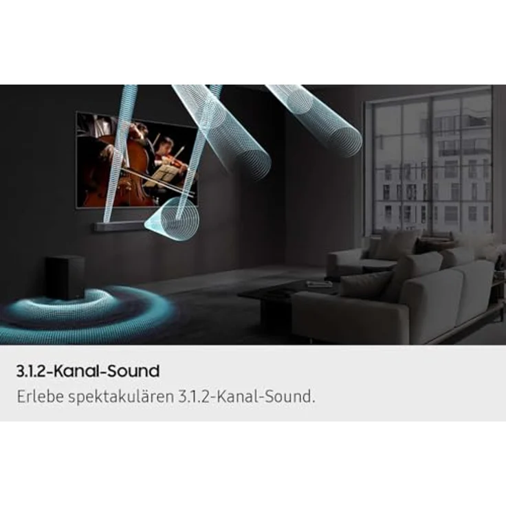 Samsung HW-Q610GF Q-Series 3.1.2-Kanal-Soundbar mit kabellosem 6,5"-Subwoofer, Dolby Atmos, DTS:X, Q-Symphony und Game Mode Pro [2025] – Bild 7