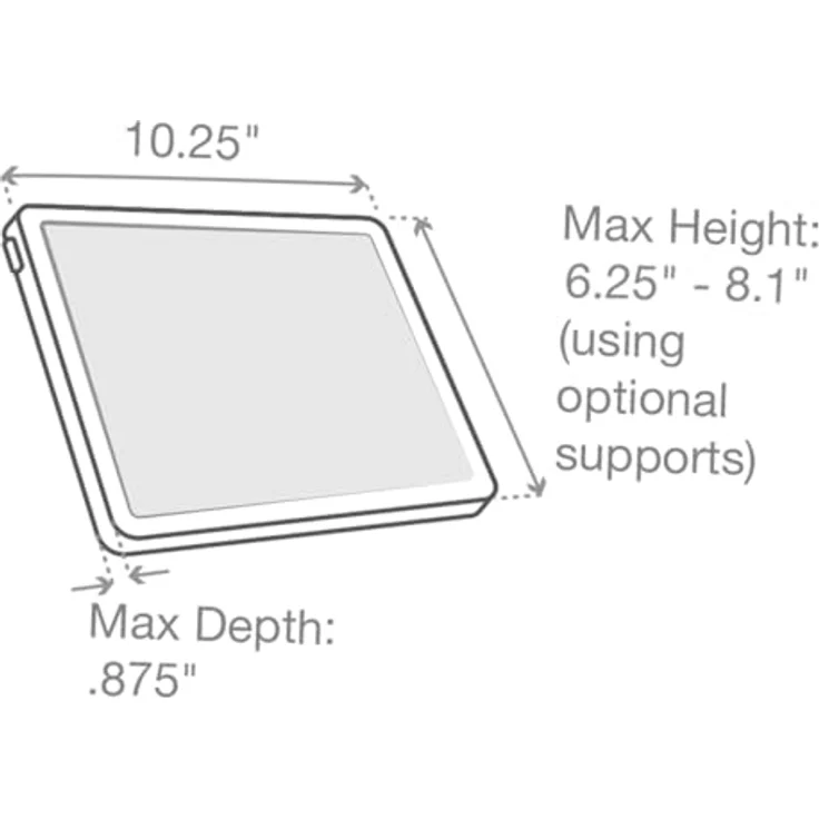 RAM Mounts X-Grip Universal-Halterung für 22,9 cm - 25,4 cm Tablets, kompatibel mit RAM B 2,5 cm und C 3,8 cm (1,5 Zoll) großen runden Kugelsockeln  – Bild 8