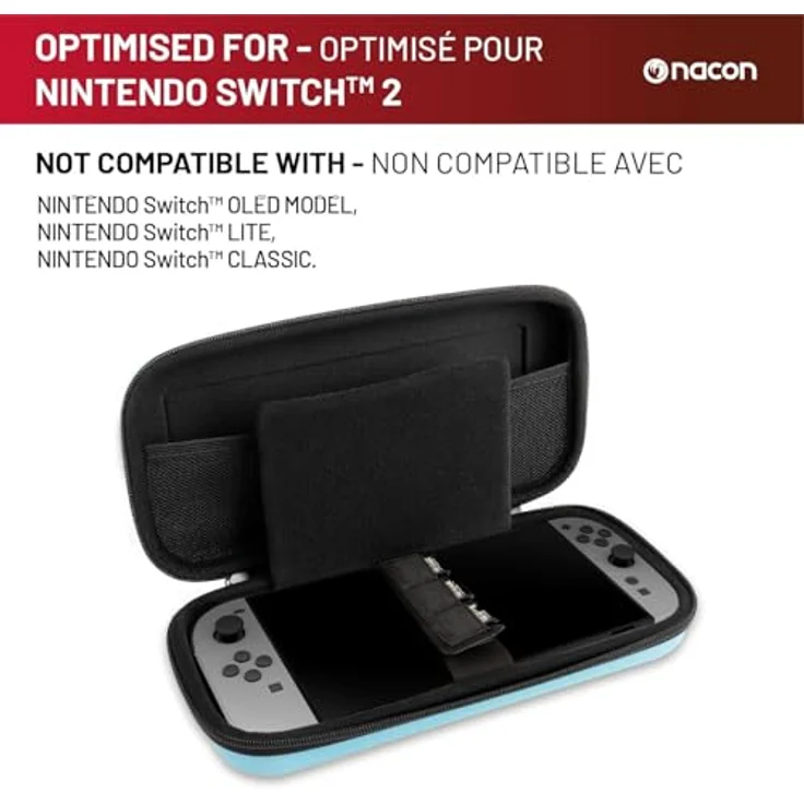 NACON SWITCHNEWPACK5RED Hartschalenkoffer für Nintendo Switch 2, rot, schlagfest – Bild 4