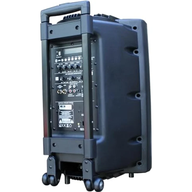 E-Lektron EL30-M 700W Mobile PA Sound Anlage Akku-MP3-USB-SD inkl. Funkmikrofone Soundsystem - EL812660, Bluetooth-Lautsprecher mit integriertem Verstärker, 2-Wege Bassreflex-Technologie, BLUETOOTH 5.0 TWS-Empfänger, FM-Radio, inkl. 2 Funkmikrofone, stabiles ABS-Kunststoffgehäuse - Schwarz – Bild 7