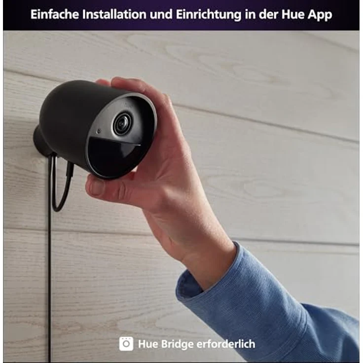 Philips Hue Secure 5-Meter-Outdoor-Kabel, für den Betrieb der kabelgebundenen Hue Secure Kameras im Außenbereich, zum Anschluss Outdoor Netzteil (separat erhältlich), schwarz – Bild 3