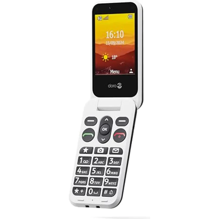 Doro Leva L20 Seniorenhandy, großes Display im Querformat – leistungsstarker HD-Sound – Kamera – Unterstützungstaste mit GPS-Ortung – Basic-Telefon ohne Internet (Schwarz & Weiß) – Bild 5