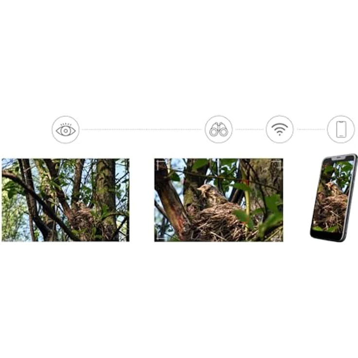 Levenhuk Kelvin Snap ED 8x25, Digitales Fotomonokular mit FullHD-Video, WiFi und wetterfestem Design – Bild 6
