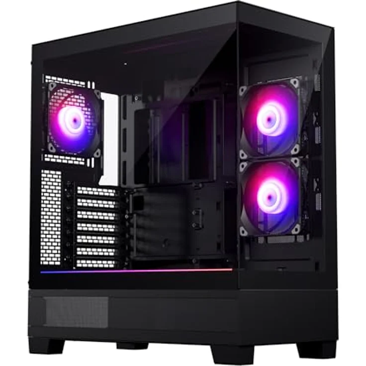 Phanteks XT View (E-ATX, Mini ITX, mATX, ATX), PC Gehäuse, Schwarz – Bild 1