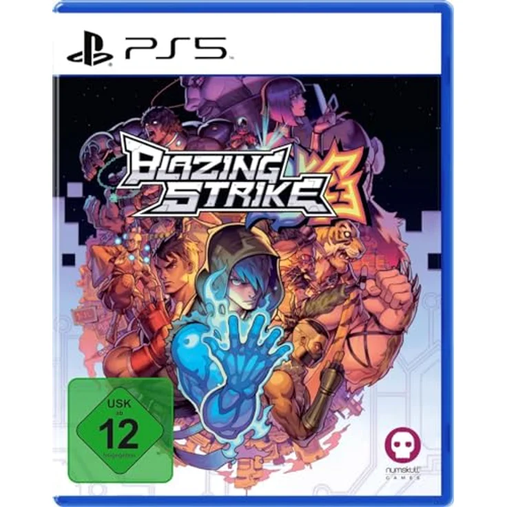 Numskull Games Blazing Strike - PS5, Klassisches 2D-Kampfspiel mit 14 einzigartigen Charakteren und GGPO für lagfreie Online-Kämpfe - Schwarz – Bild 1