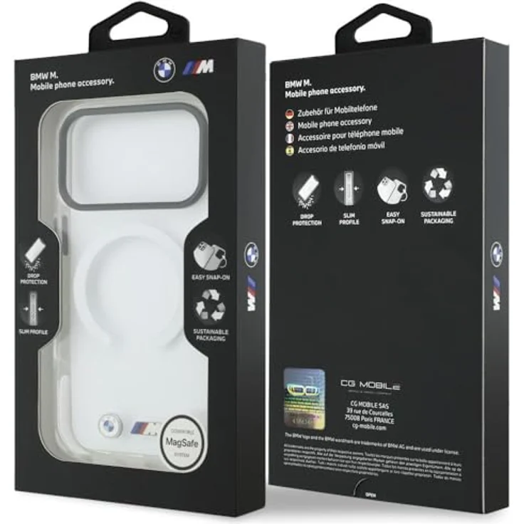 BMW M IML Shockproof Metal Logos MagSafe Case für iPhone 17 Pro - Transparent – Bild 8