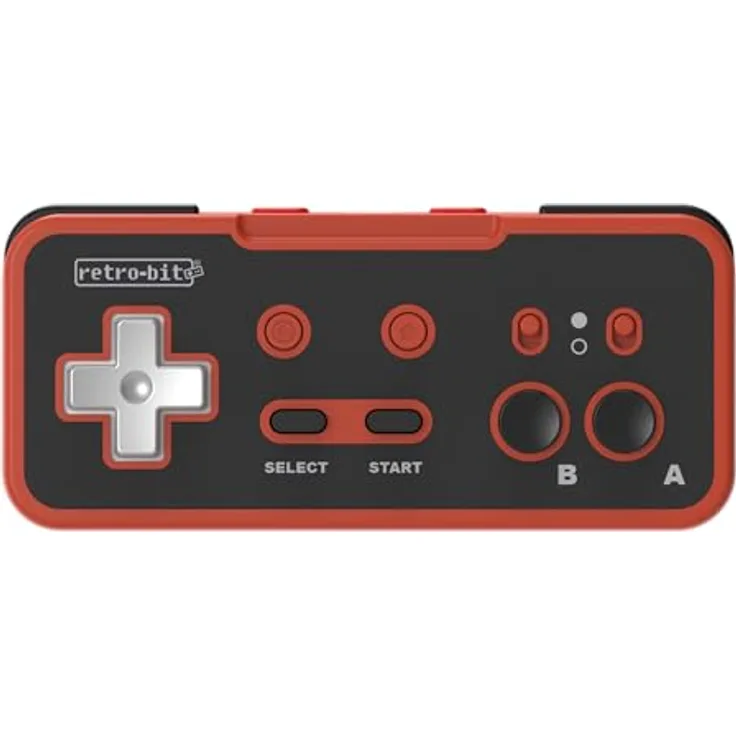 Retro-Bit Origin8 2.4 GHz Wireless Controller For Nintendo Switch & NES - USB & NES receivers included - Red & Black