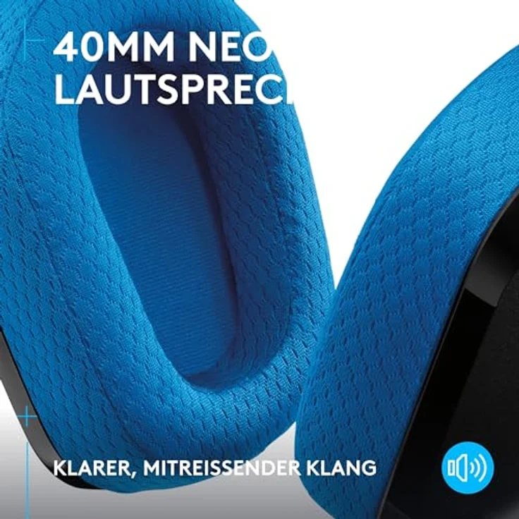 Logitech G G535 Lightspeed Wireless Gaming Headset - 33 Stunden Akkulaufzeit, PS5/PS4/PC kompatibel, Schwarz/Blau – Bild 5