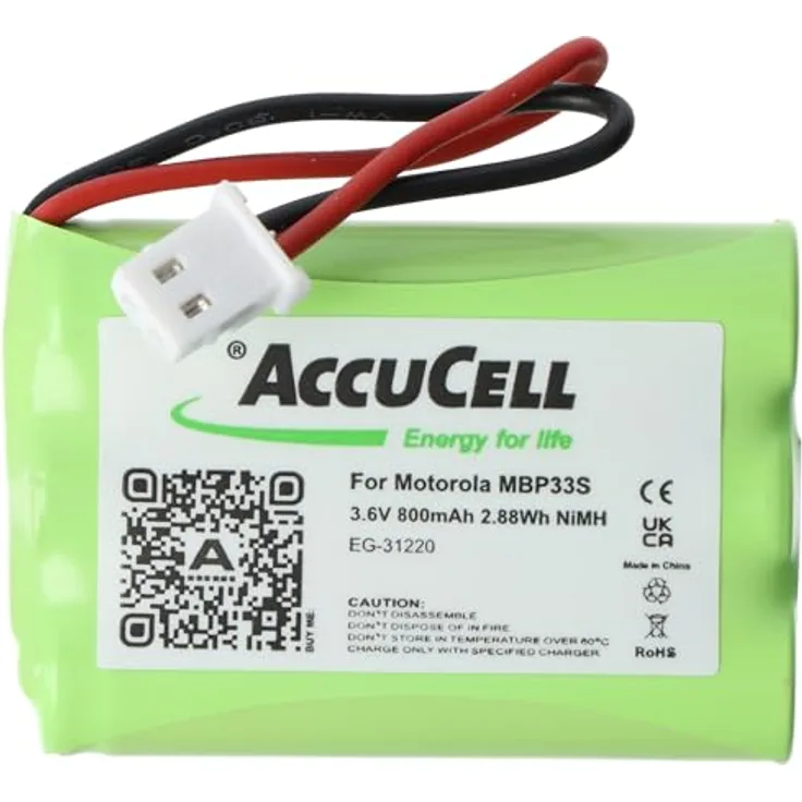 AccuCell Akku kompatibel mit Motorola MBP33S, NiMH 3,6V, 700mAh, 2,9Wh