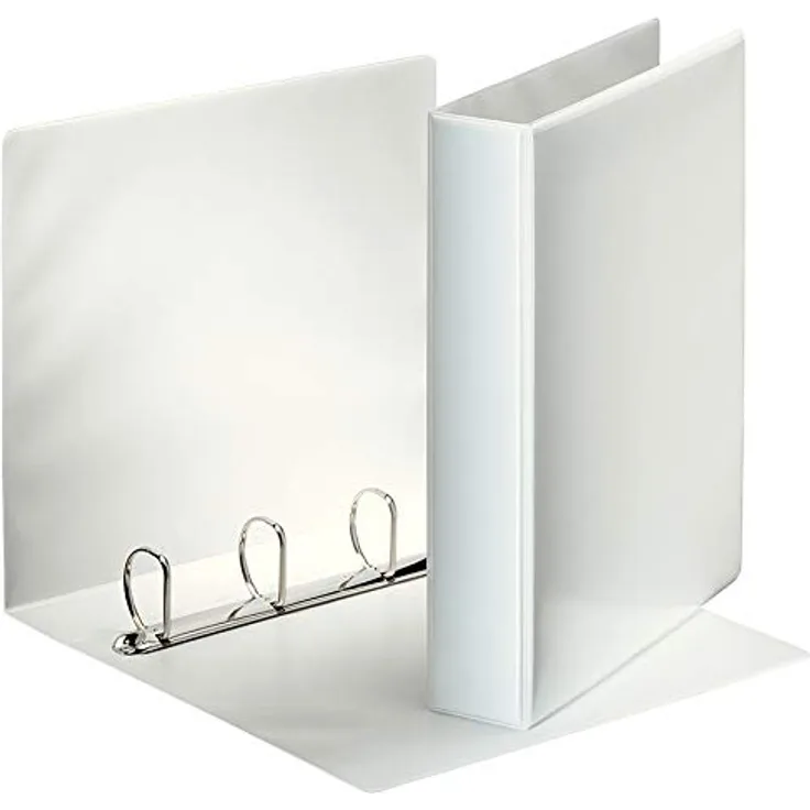 LEITZ Präsentationsordner Esselte Ringbuch Präsentation 4Ri 49704 Rückenbreite: 63 mm, 4 Ringe, D-Mechanik, Graupappe weiß