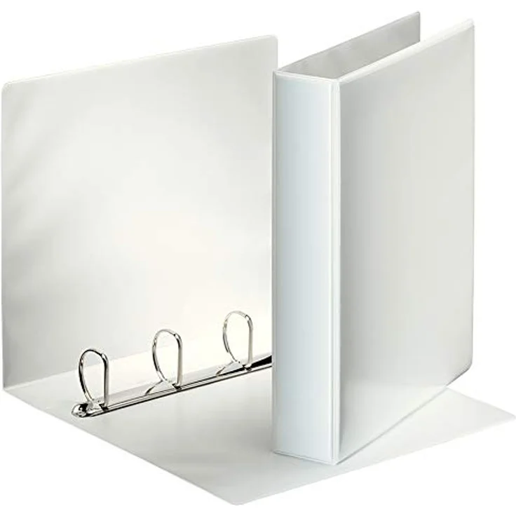 LEITZ Präsentationsordner Esselte Ringbuch Präsentation 4Ri 49704 Rückenbreite: 63 mm, 4 Ringe, D-Mechanik, Graupappe weiß – Bild 1