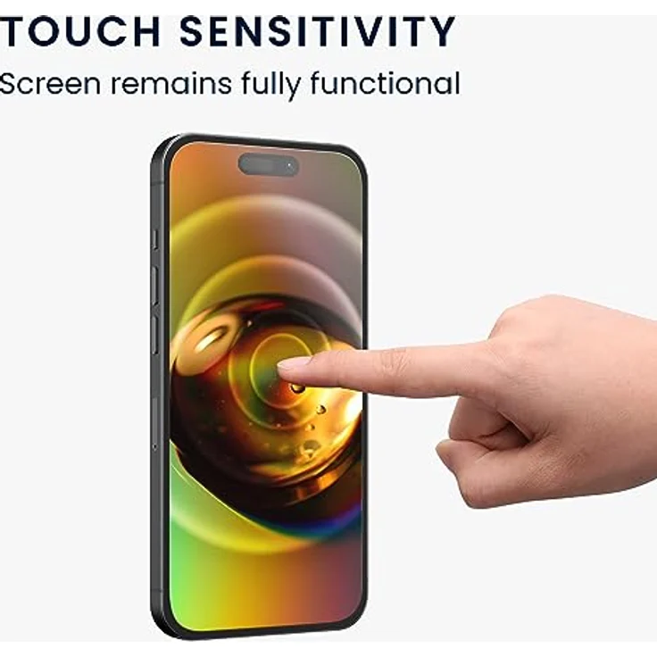 kalibri 2X Panzer Schutz Glas Folie für iPhone 15 Pro - Full Display Screen Protector - Handy Schutzglas Kratzfest - Transparent – Bild 5