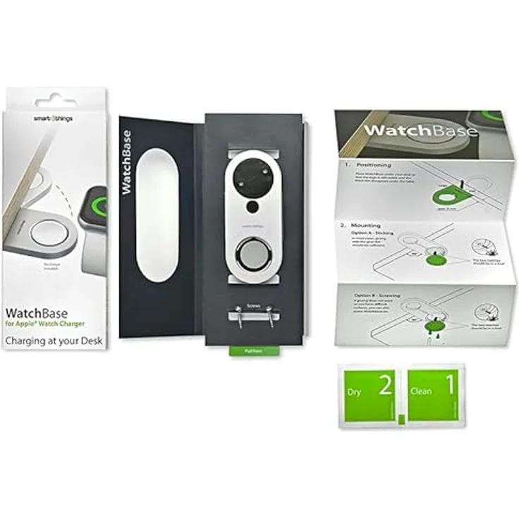 smart things WatchBase Charger Halterung für Apple Watch, schwenkbar, Silber – Bild 7