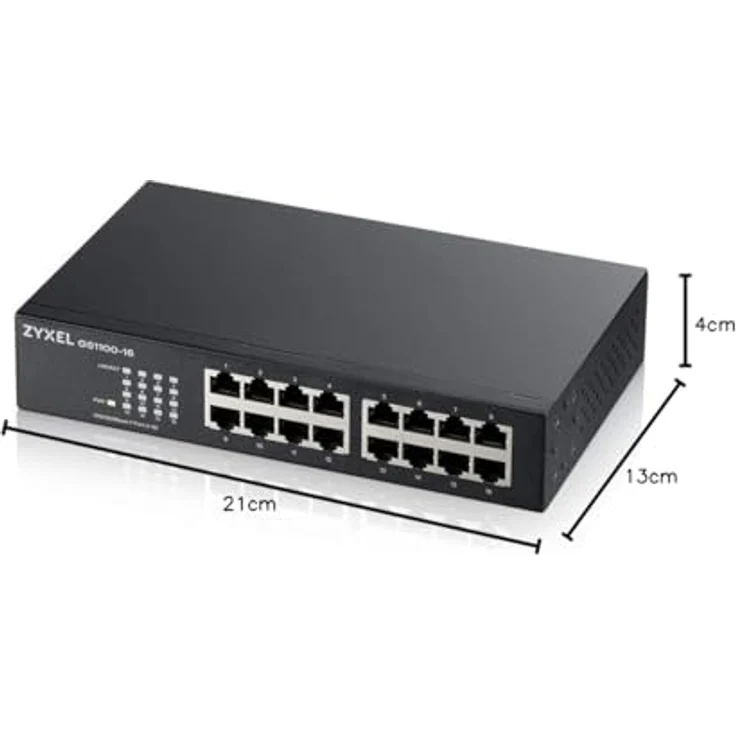Zyxel Switch 16 Port Gigabit Unmanaged Switch GS1100-16 V3 – Bild 5