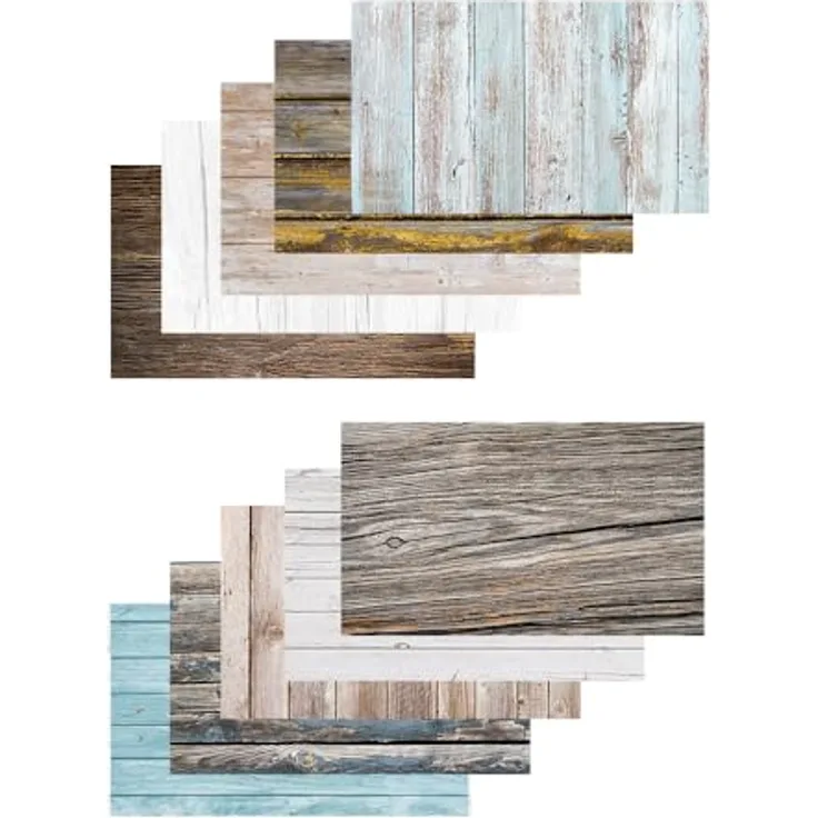 CARUBA Backdrops Wood 10er Pack - Kreative Fotografie Untergründe - Beidseitig Gedruckt - 57x87 cm