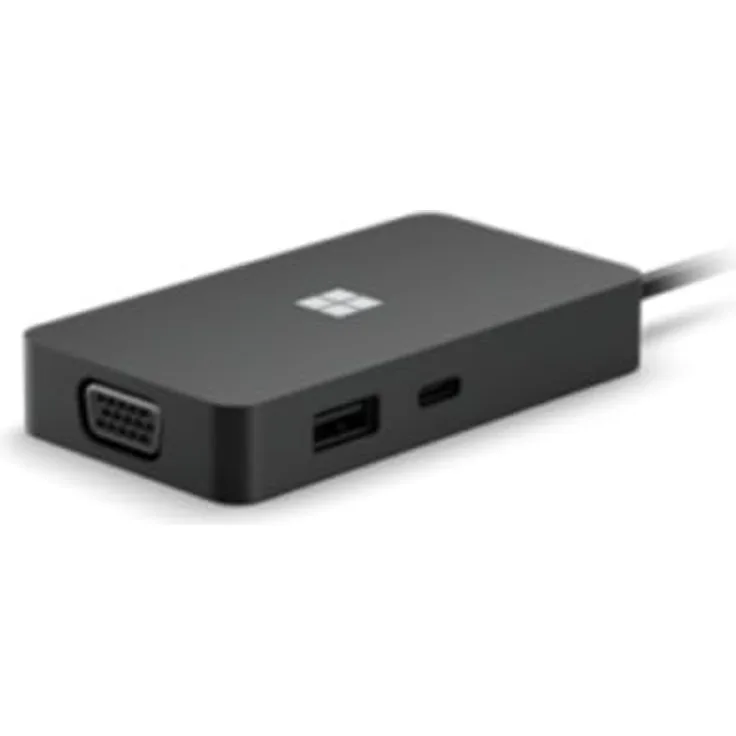 Microsoft USB-C Travel Hub - Dockingstation - USB-C, Mehrfachanschlussadapter mit Internetverbindung und Projizierungsfunktion, für Produktivitätsoptimierung.