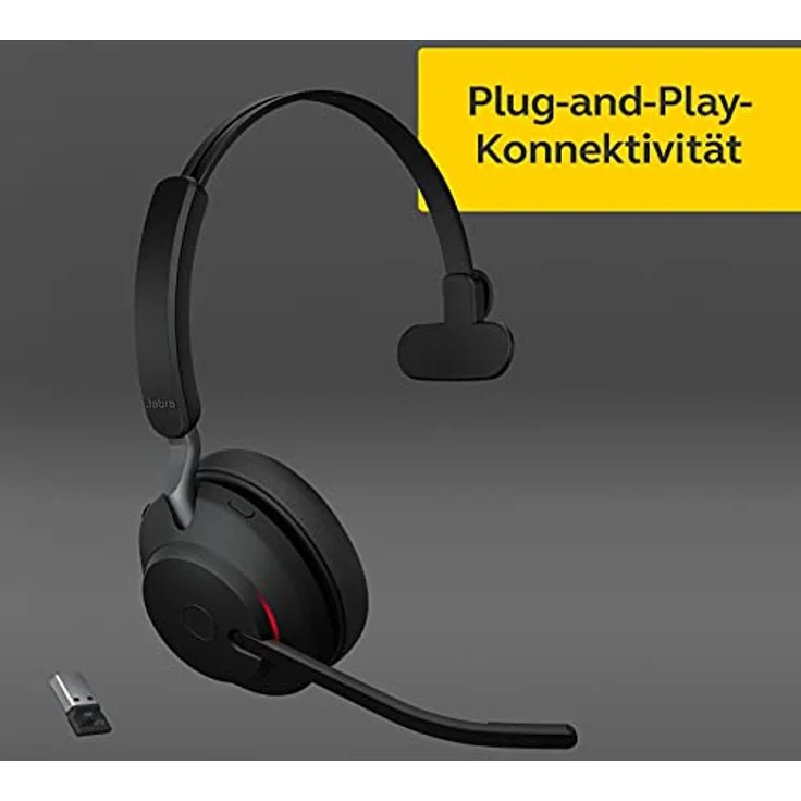 Jabra Evolve2 65 Headset, UC, USB-A, schwarz – Bild 6