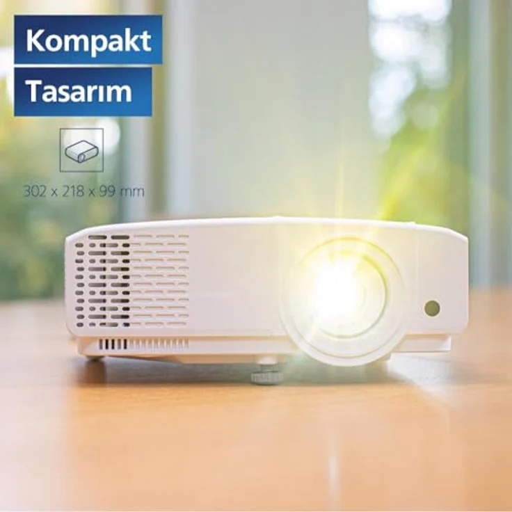 Philips ProPix 850, Full HD Videoprojektor mit 4000 ANSI-Lumen, Beamer, Weiss, SBTi-zertifiziert – Bild 3